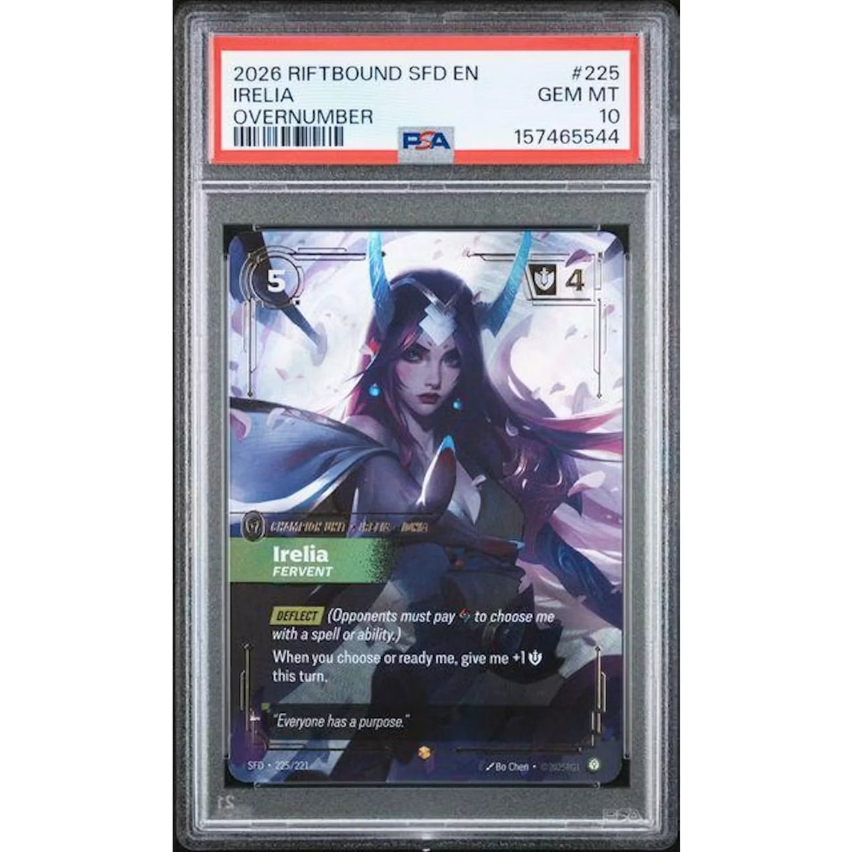 2026 Riftbound League of Legends Spiritforged Irelia #225 | PSA 10 | P4219456