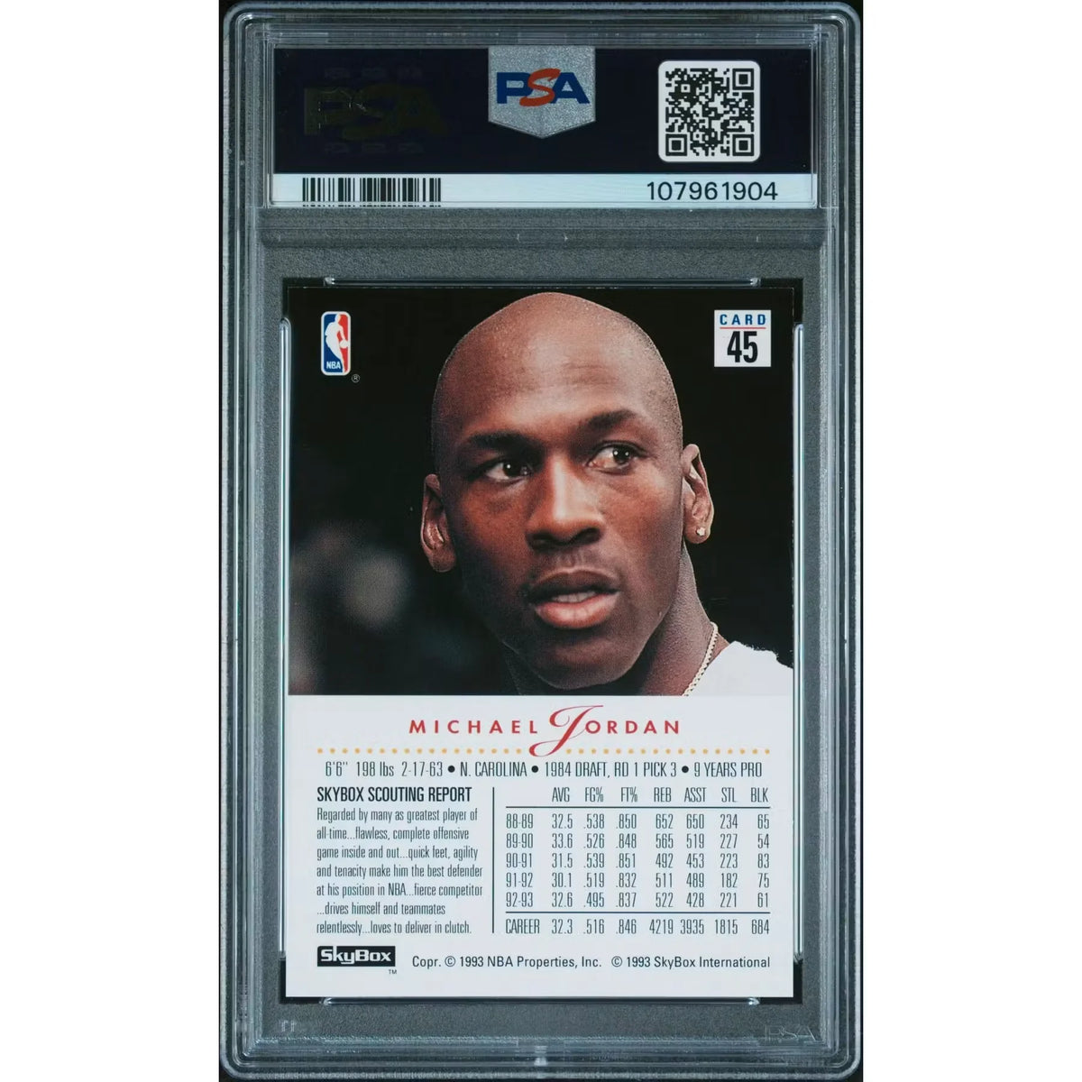 Michael Jordan 1993 Skybox Premium #45 | PSA 10 Gem Mint | P4219550