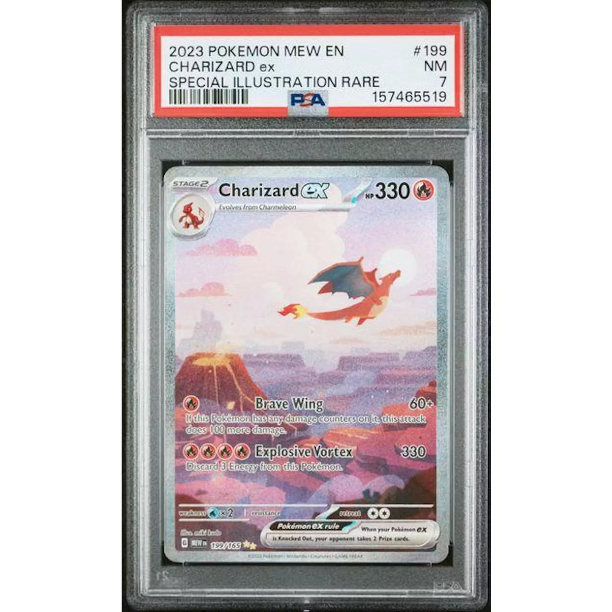 2023 Pokemon 151 Charizard ex Special Illustration Rare #199 | PSA 7 | P4299468
