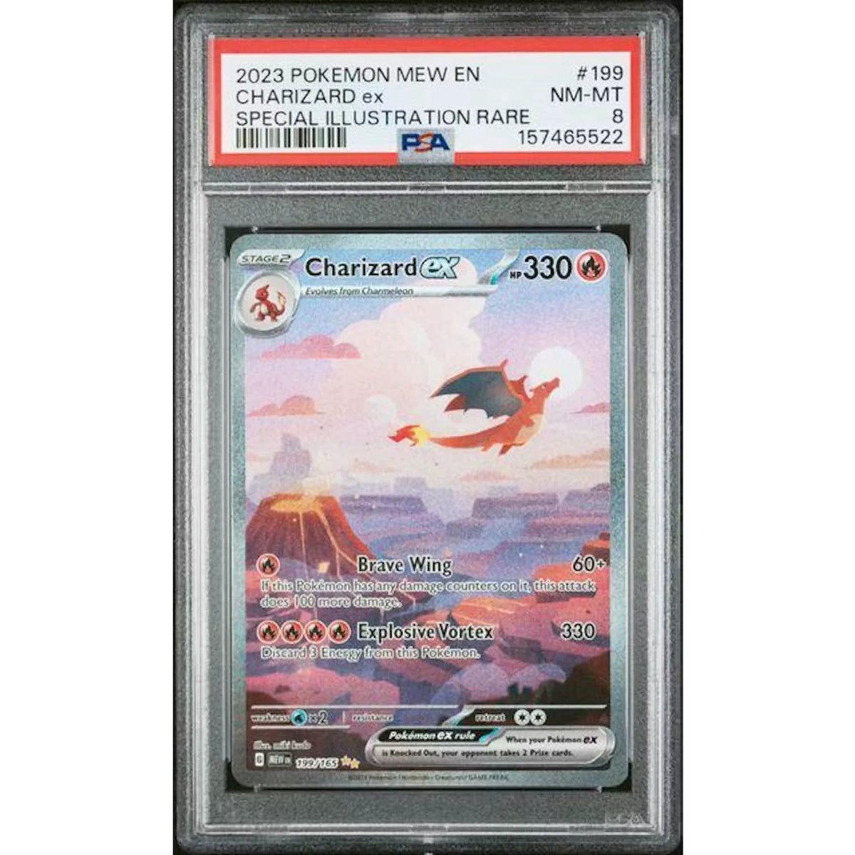 2023 Pokemon 151 Charizard ex Special Illustration Rare #199 | PSA 8 | P4299469