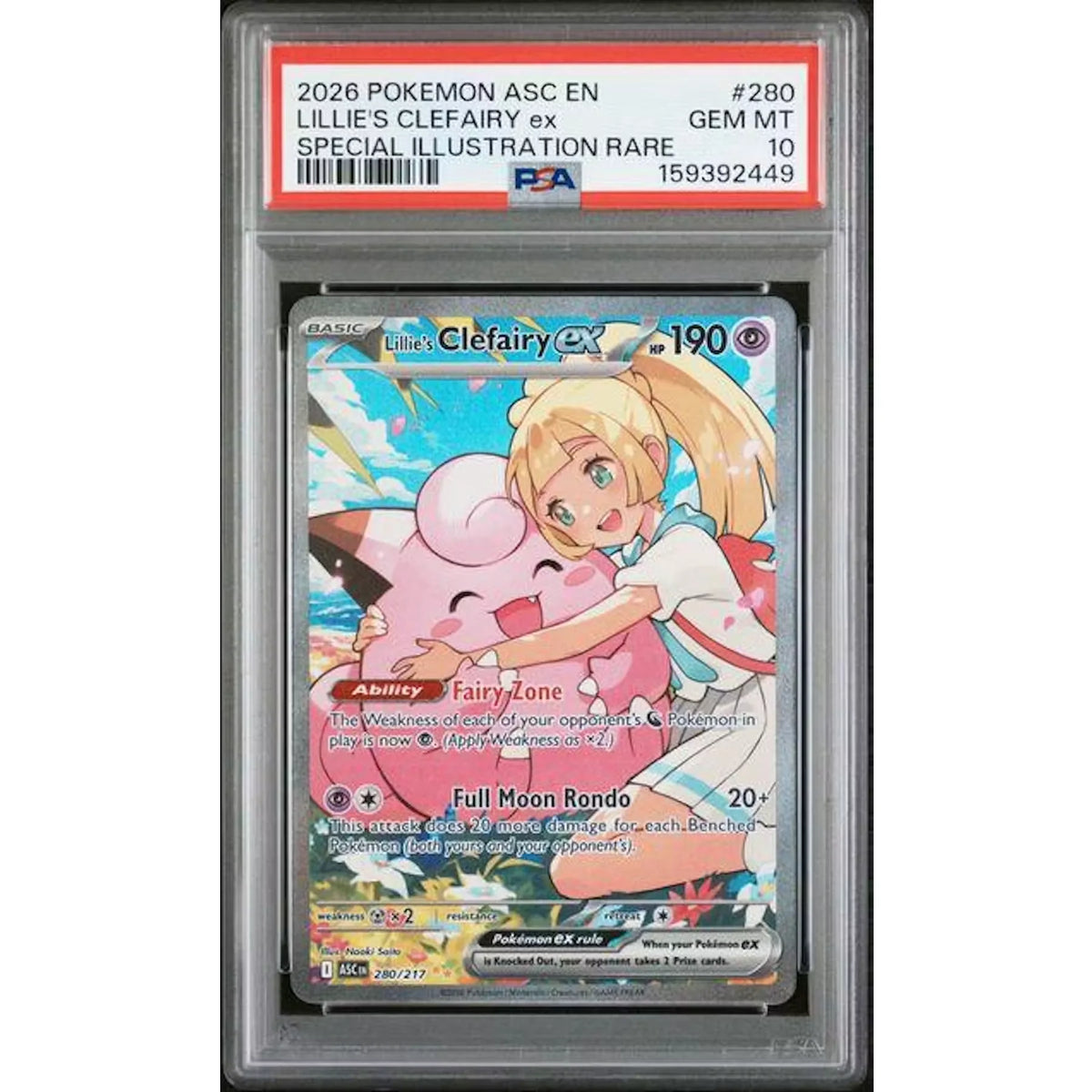 Lillie's Clefairy Special Illustration Rare #280 PSA 10 | 2026 Ascended Heroes | P4299514