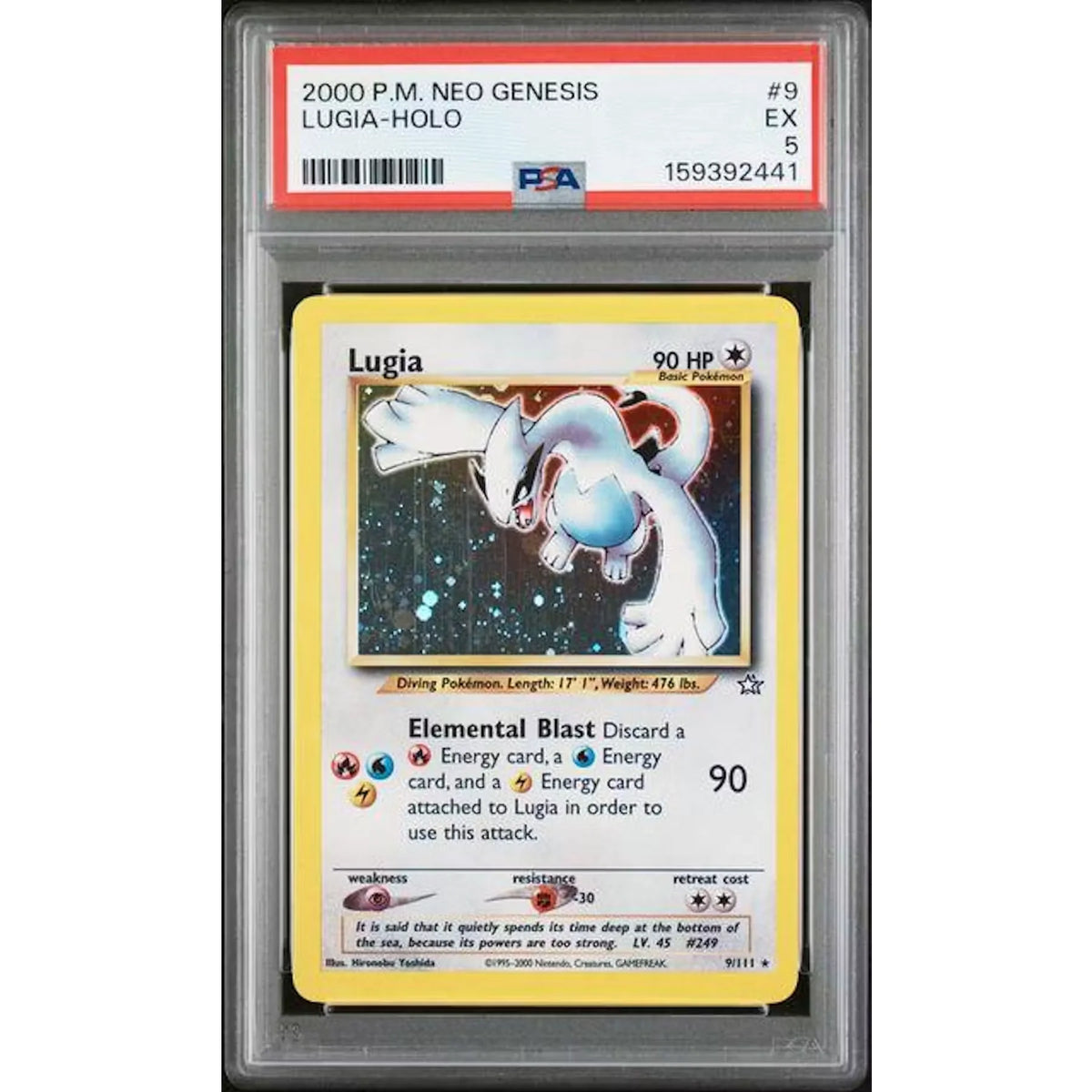 2000 Pokemon Neo Genesis Lugia Holo #9 | PSA 5 | P4300025