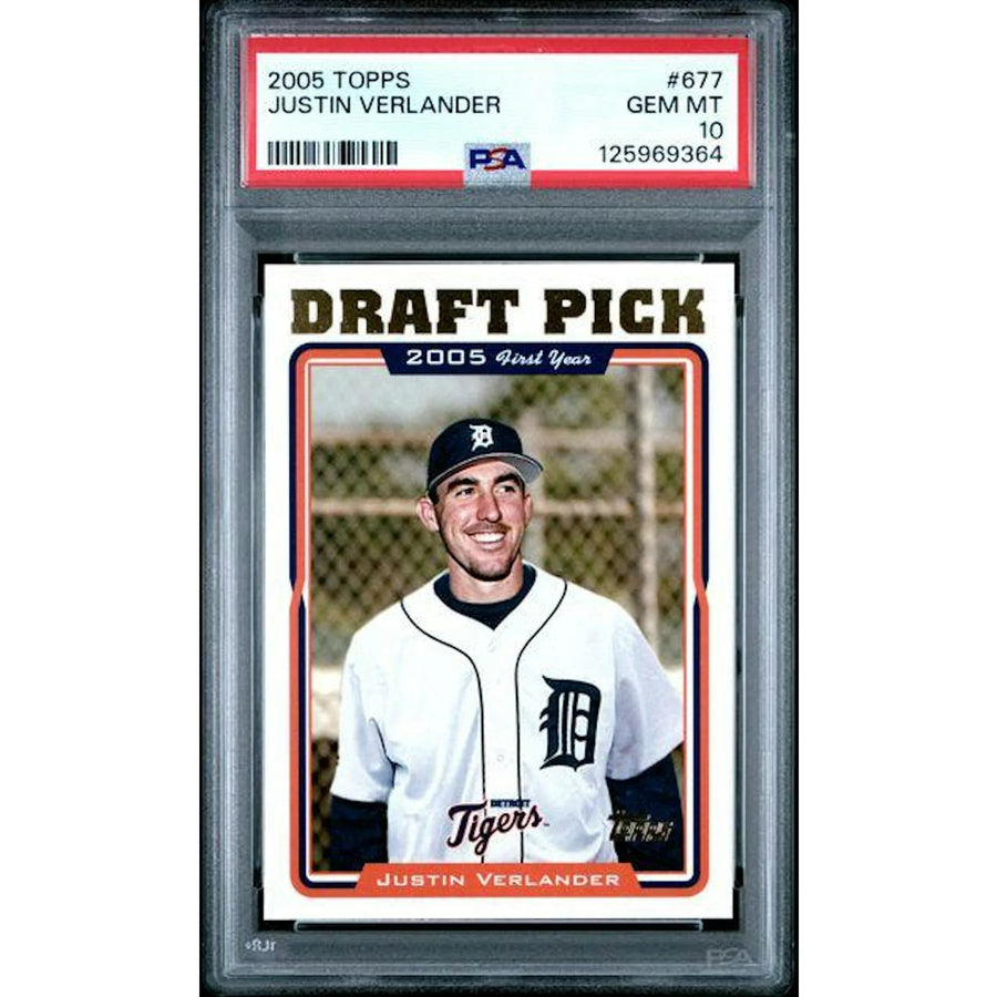 Justin Verlander 2005 Topps Rookie Card #677 | PSA 10