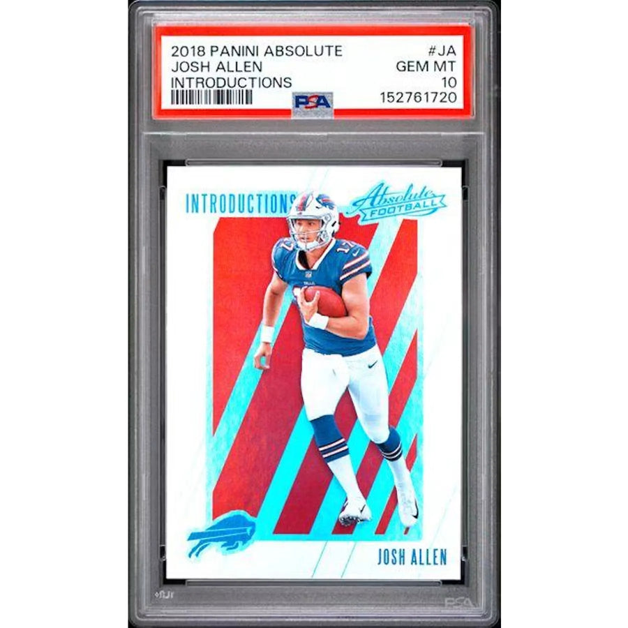 Josh Allen 2018 Panini Absolute Introductions Rookie Card | PSA 10