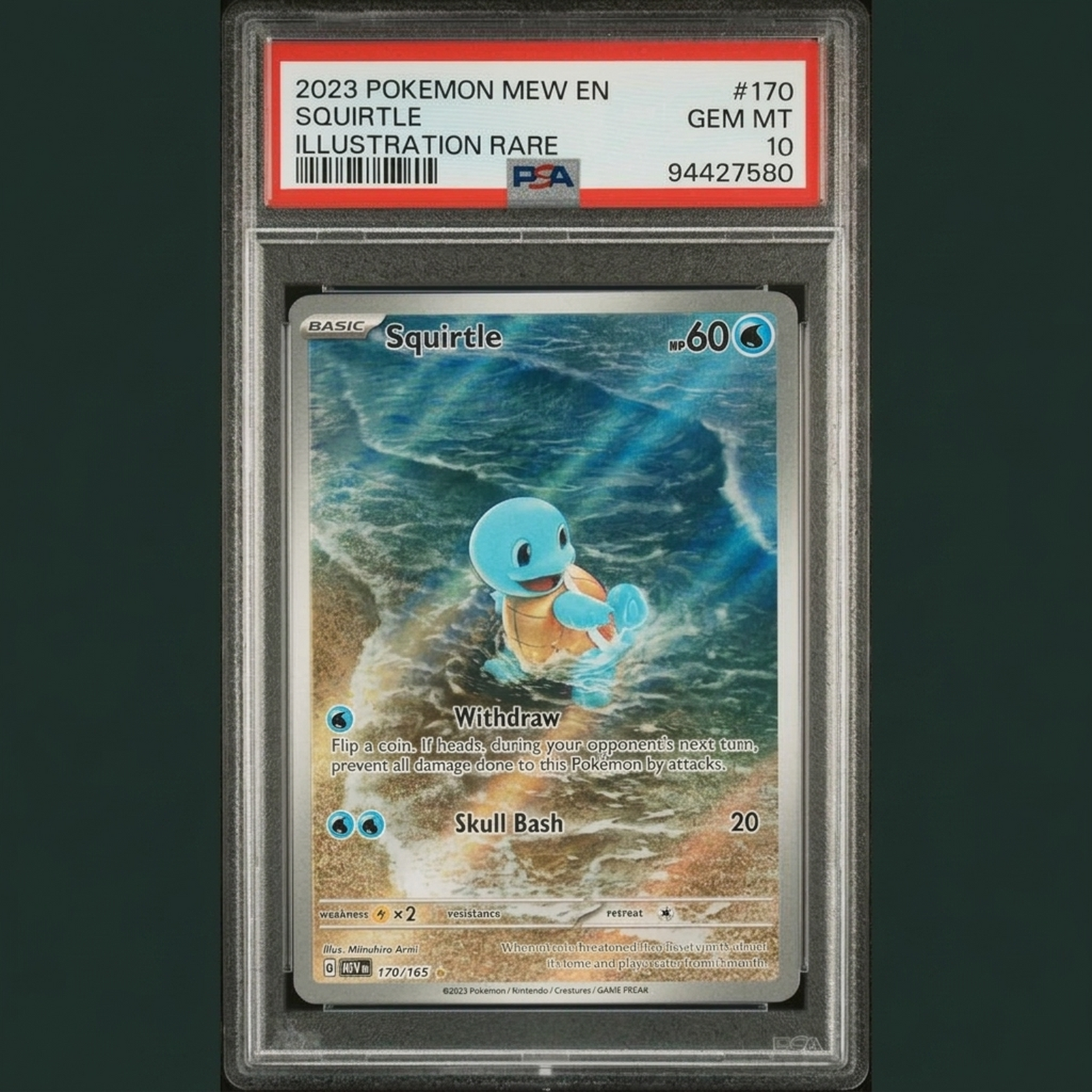 2023 Pokemon 151 Squirtle Illustration Rare #170 | PSA 10