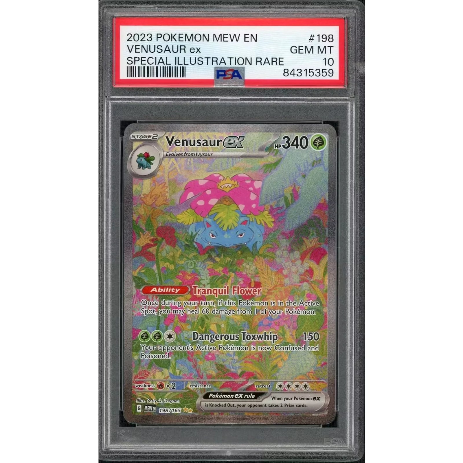 2023 Pokemon 151 Venusaur ex Special Illustration Rare #198 | PSA 10