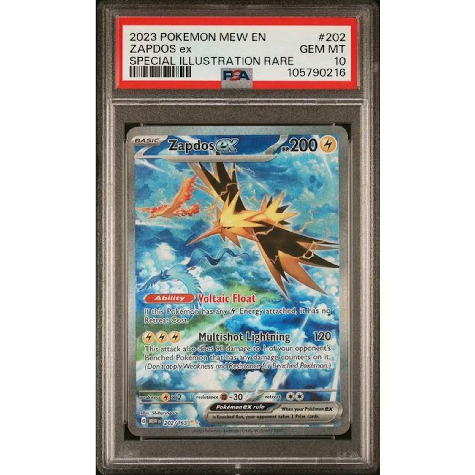 2023 Pokemon 151 Zapdos ex Special Illustration Rare #202 | PSA 10