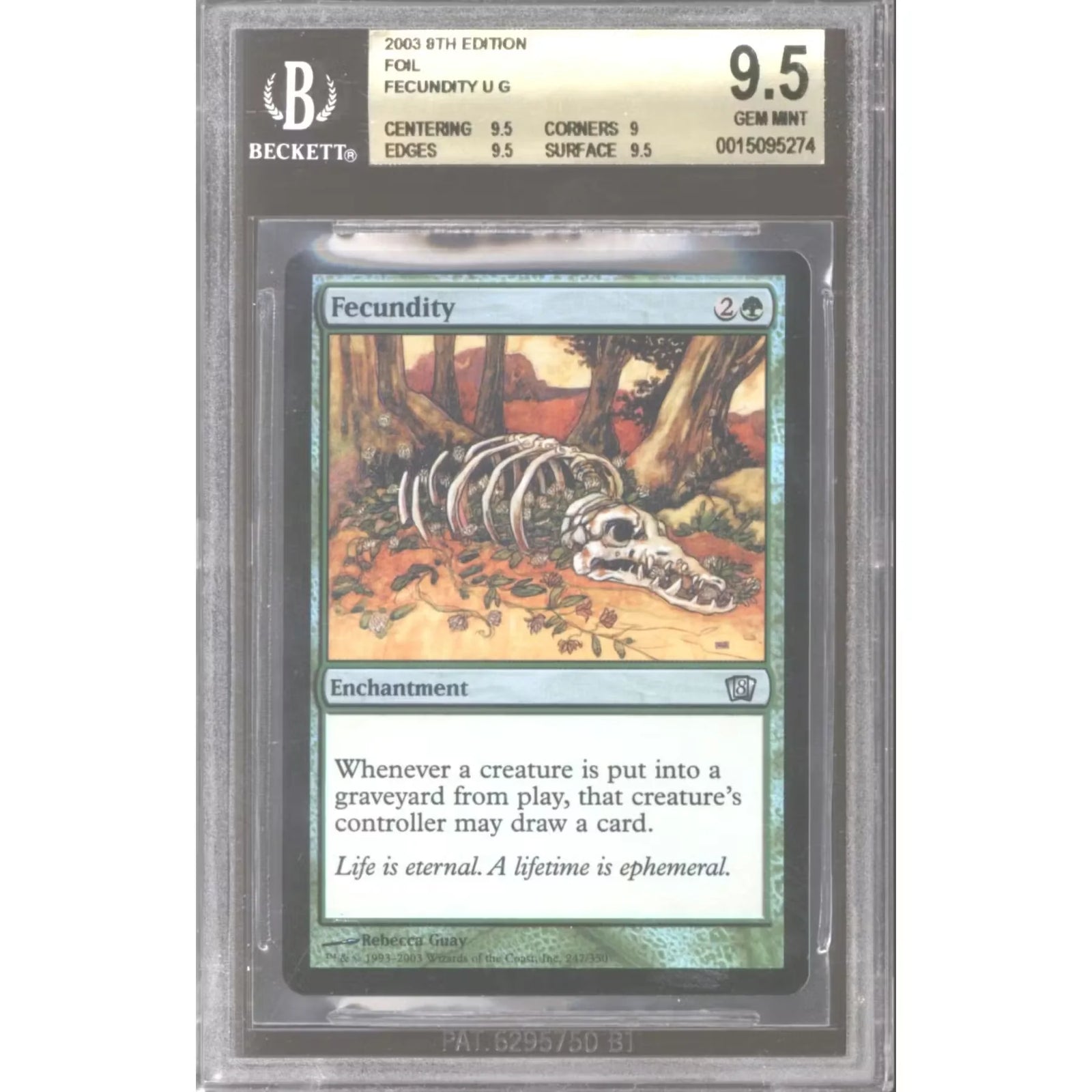 Magic the Gathering Fecundity Foil 8th Edition | BGS 9.5 Gem Mint