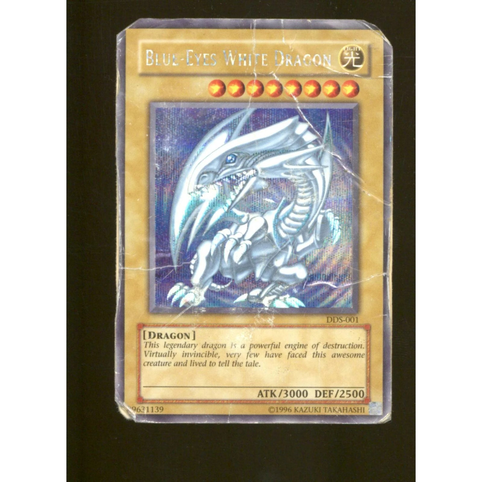 Blue-Eyes White Dragon DDS-001 Promo Card | Damaged Condition