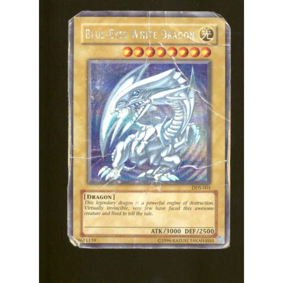 Blue-Eyes White Dragon DDS-001 Promo Card | Damaged Condition