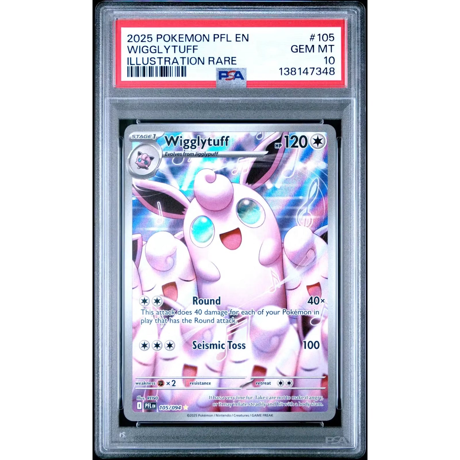 Pokemon Phantasmal Flames Wigglytuff 105/094 | PSA 10 Gem Mint