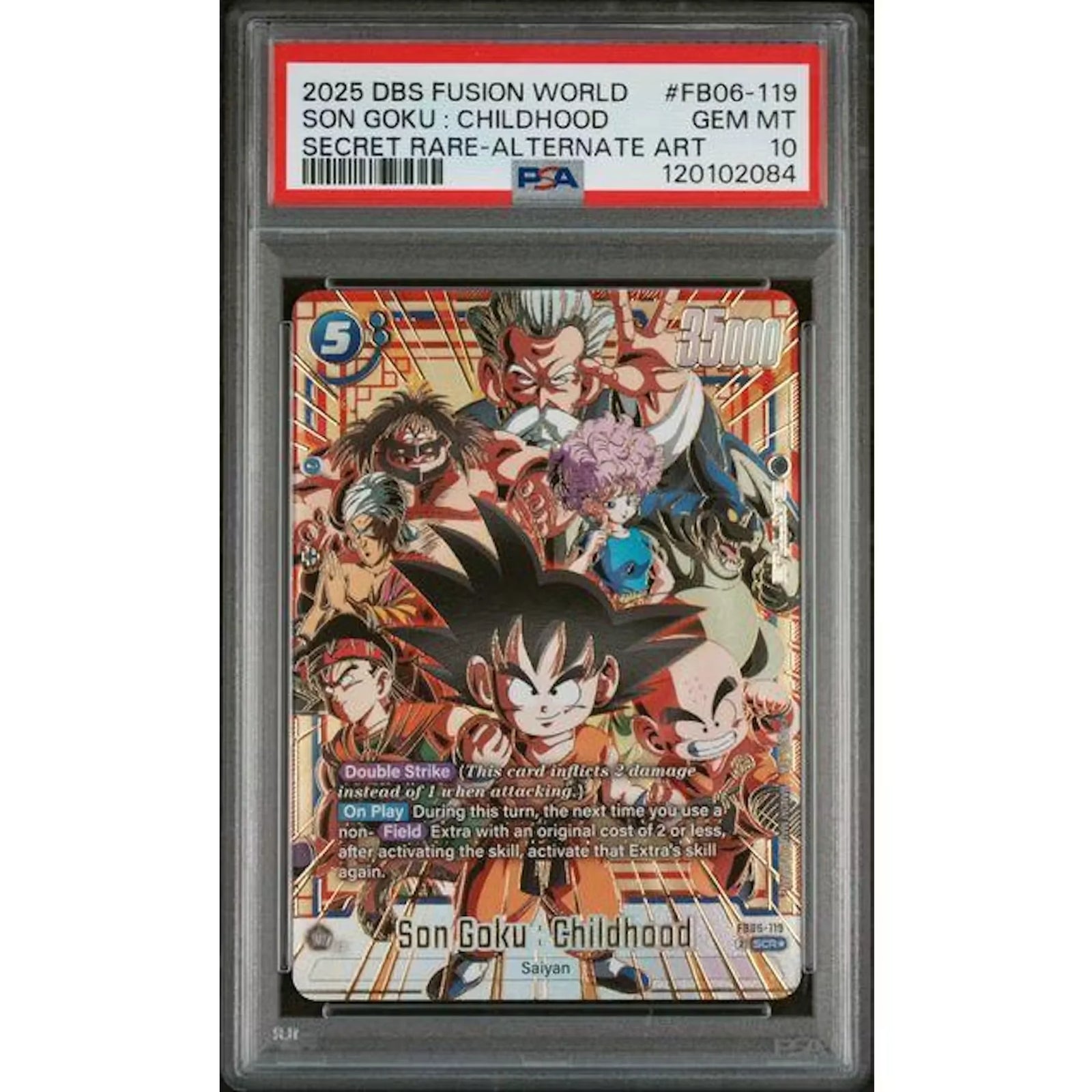 2025 Dragon Ball Son Goku Childhood Secret Rare Alternate Art #FB06-119 | PSA 10