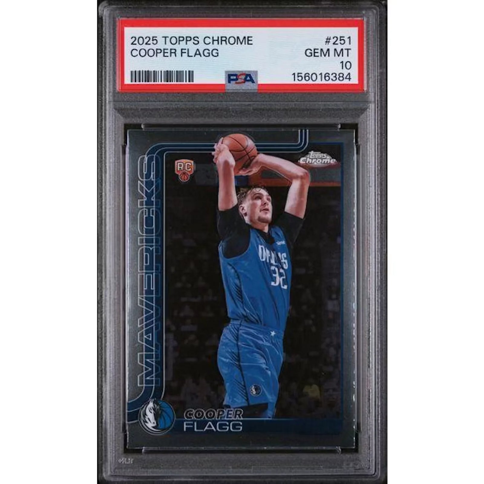 Cooper Flagg 2025 Topps Chrome Rookie Card #251 | PSA 10