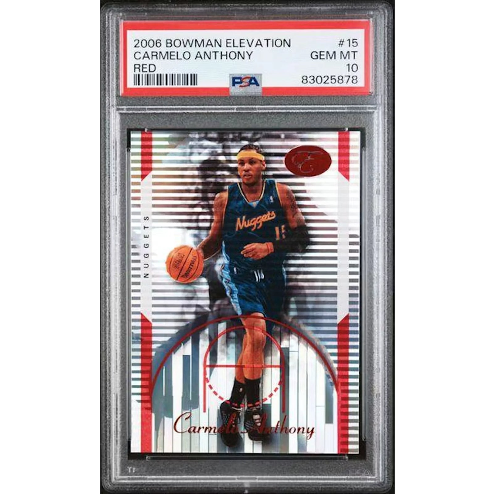 Carmelo Anthony 2006 Bowman Elevation Red/299 | PSA 10
