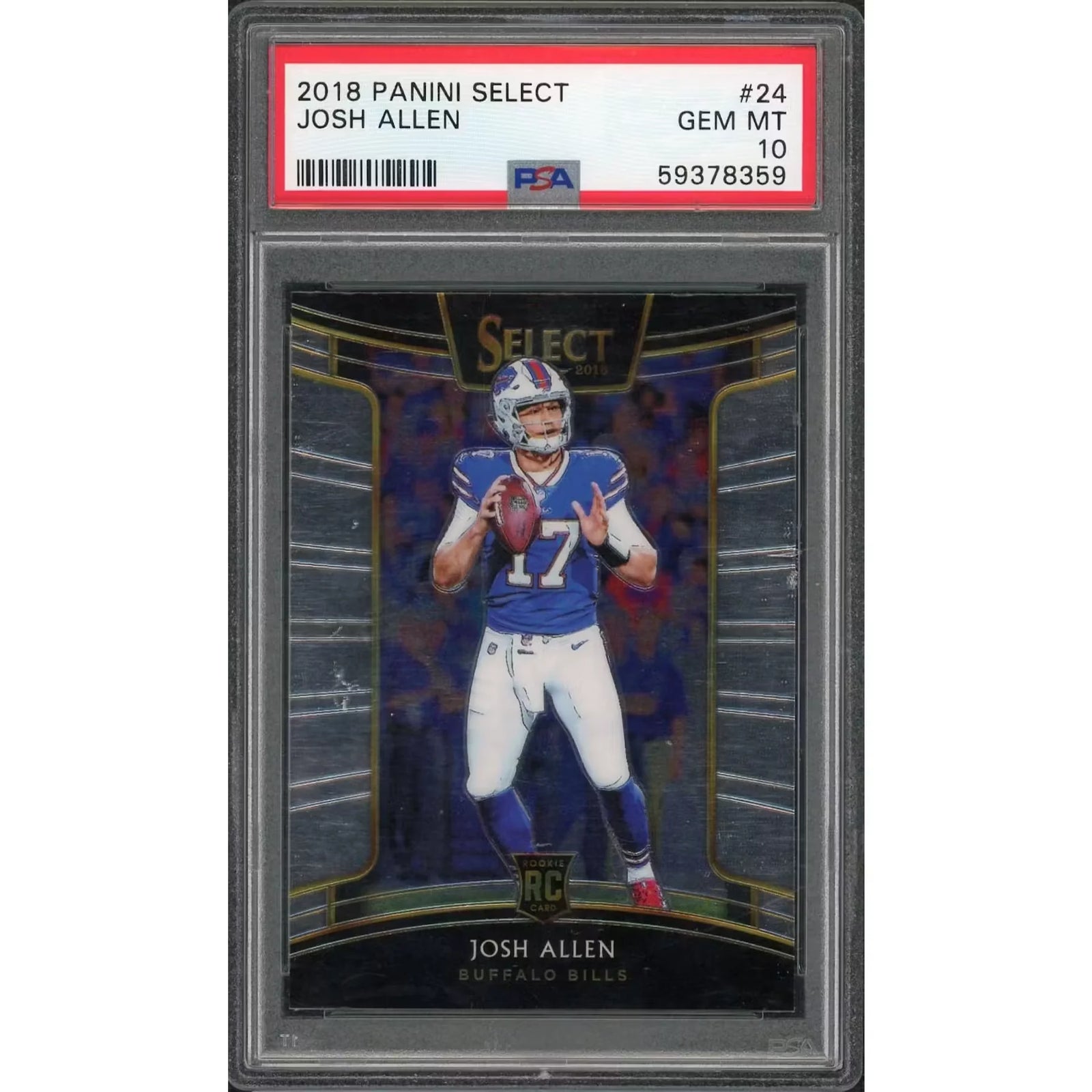 Josh Allen 2018 Panini Select Concourse Rookie #24 | PSA 10
