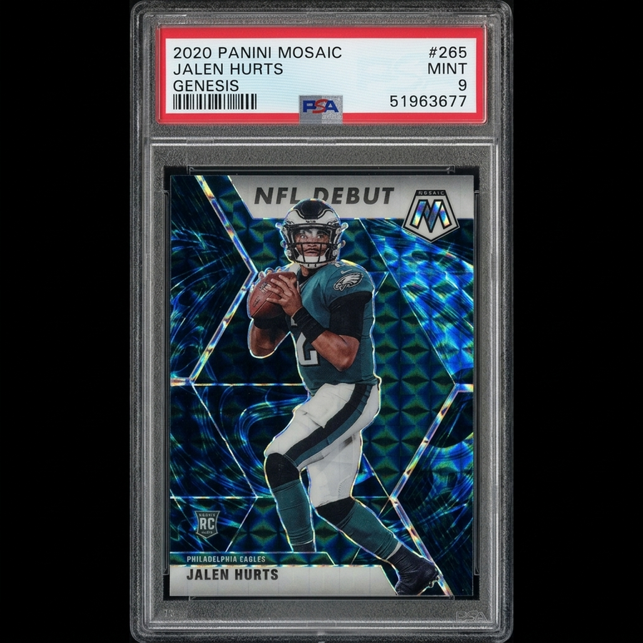 Jalen Hurts 2020 Panini Mosaic Genesis NFL Debut #265 PSA 9