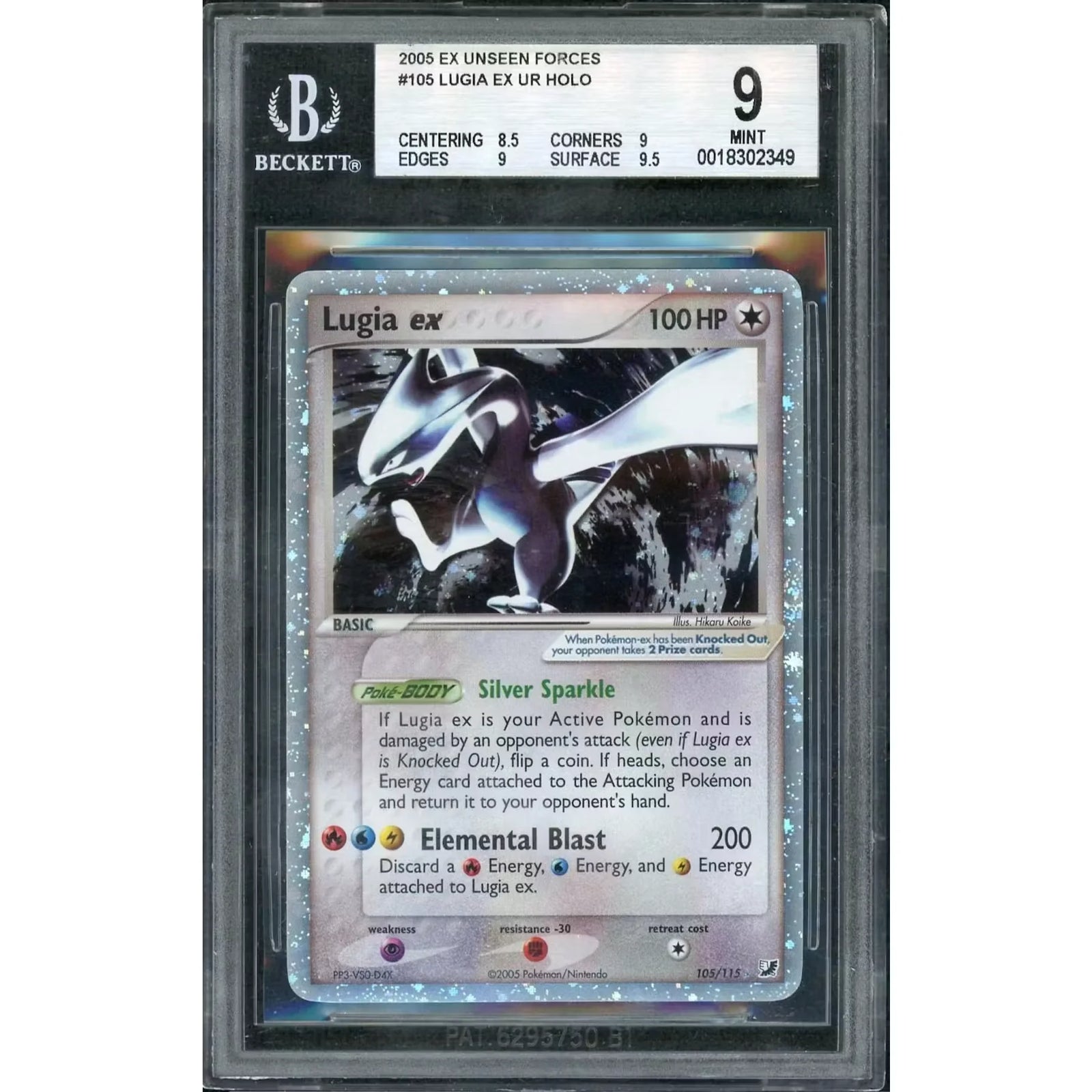 2005 Pokemon Unseen Forces Lugia ex UR Holo #105 | BGS 9