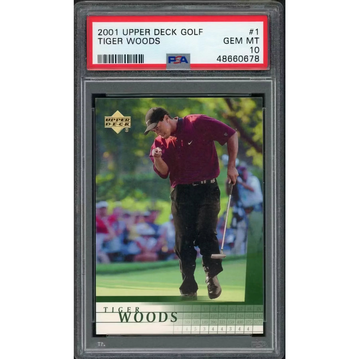 Tiger Woods 2001 Upper Deck Golf Rookie Card #1 | PSA 10 | P5179170