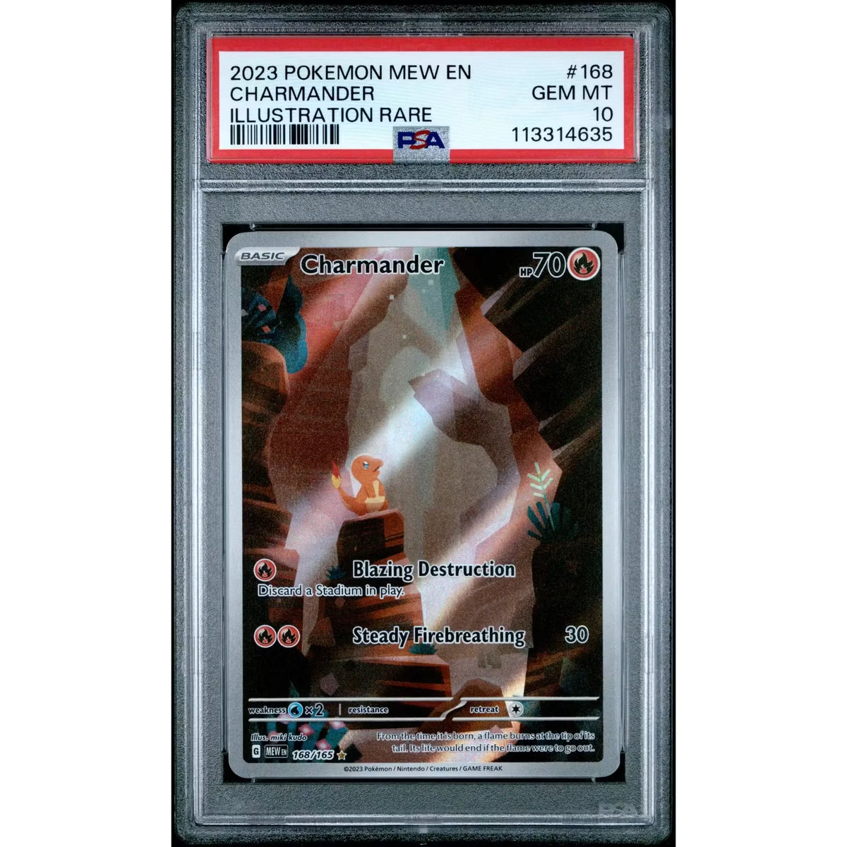 Pokemon Mew 151 Charmander 168/165 | PSA 10 Gem Mint | P5179463