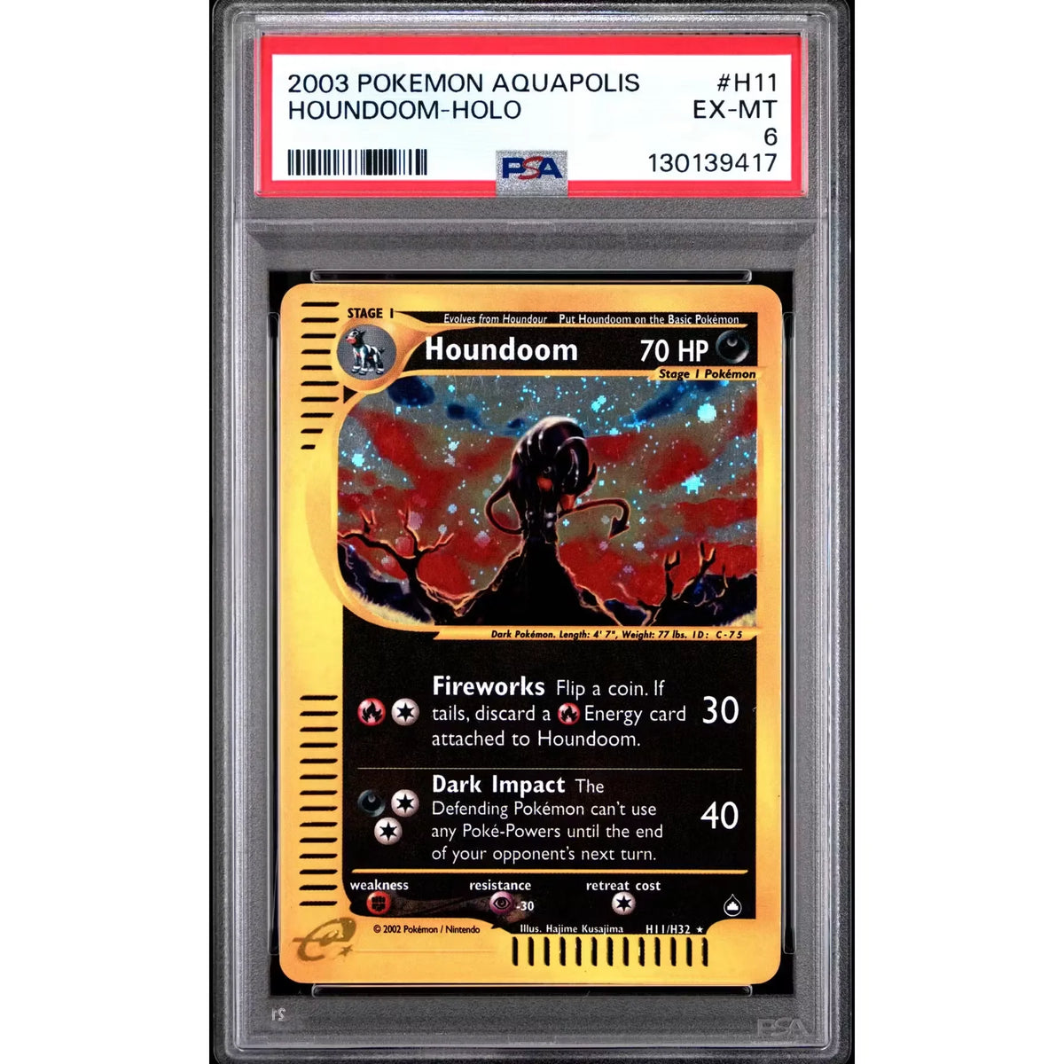 Pokemon Aquapolis Houndoom H11/H32 | PSA 6 | P5179480
