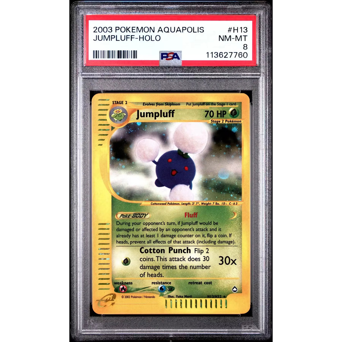 Pokemon Aquapolis Jumpluff H13/H32 Holo | PSA 8 | P5179481