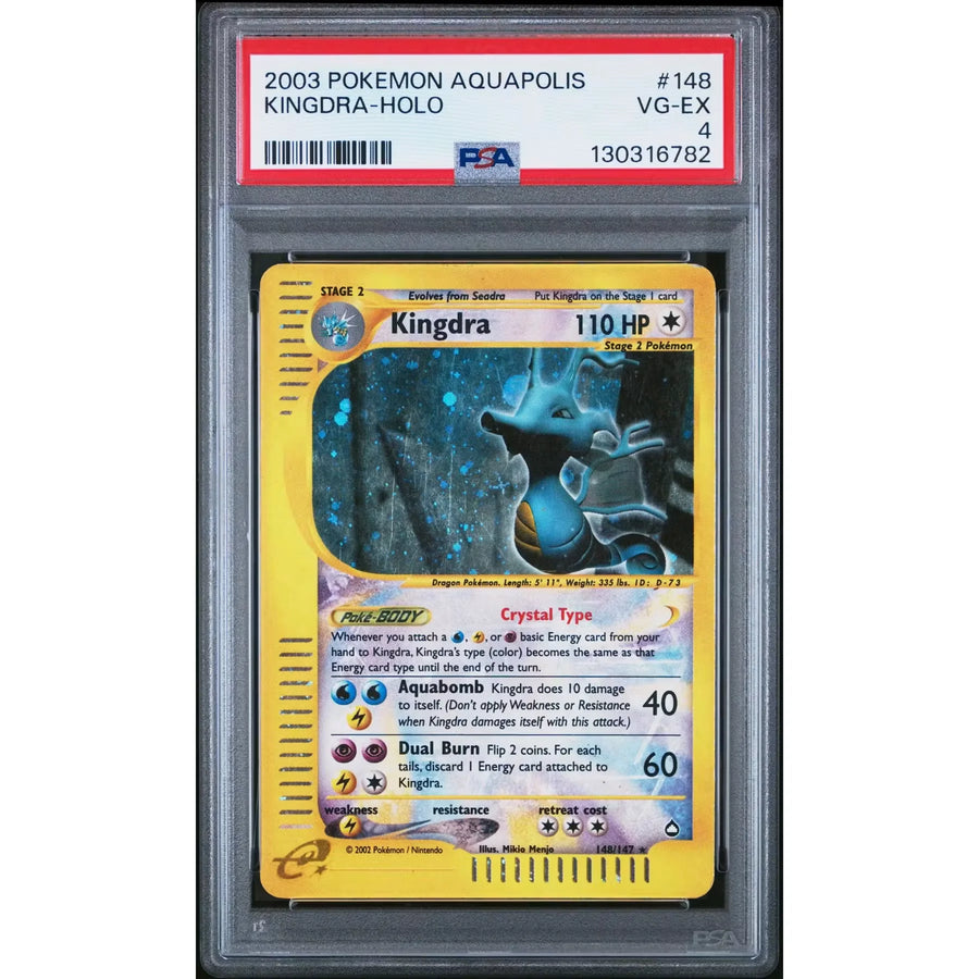 Pokemon Aquapolis Kingdra 148/147 Holo | PSA 4 | P5179483