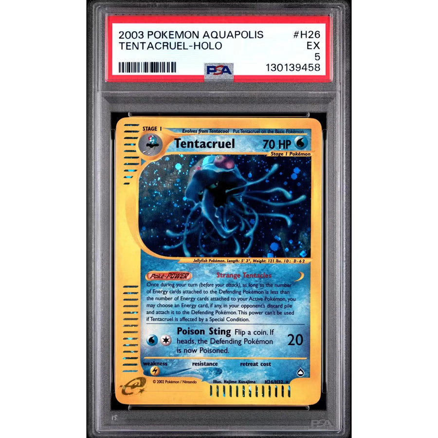 Pokemon Aquapolis Tentacruel H26/H32 Holo | PSA 5 | P5179489