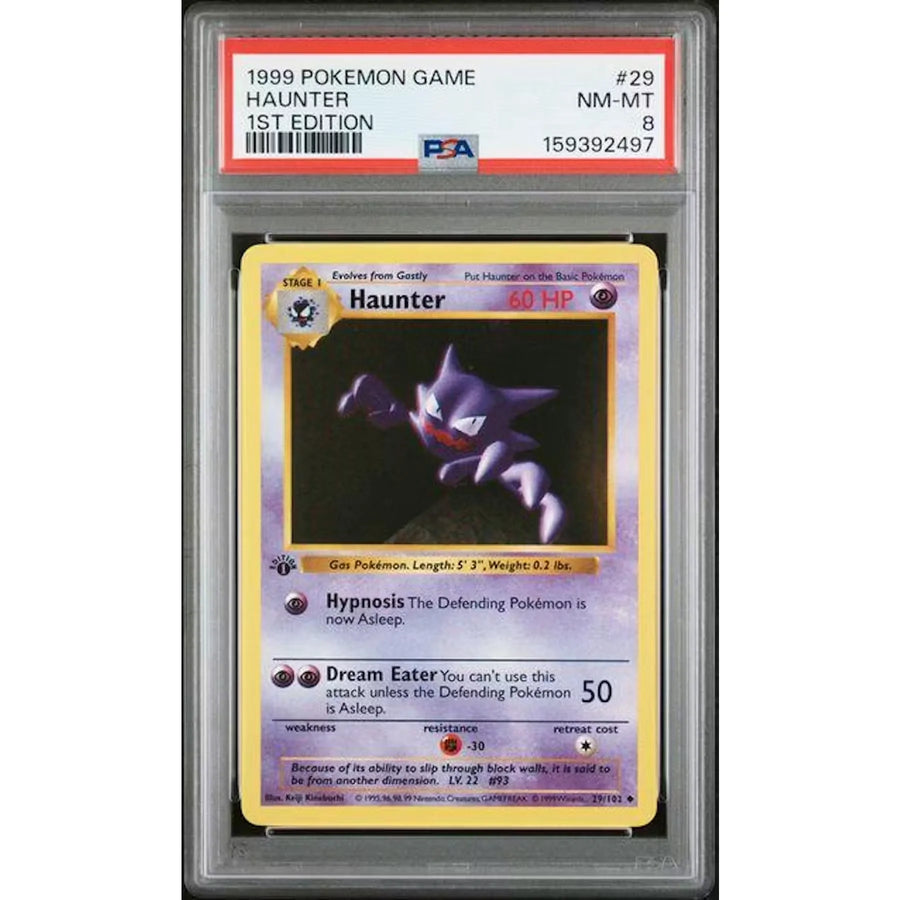1999 Pokemon Base Set Shadowless Haunter #29 | PSA 8 | P5179512