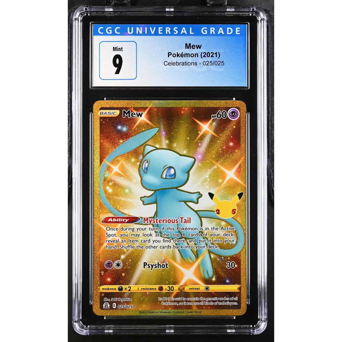 Pokemon Celebrations Mew 025/025 Graded Card | CGC 9 | P5179705