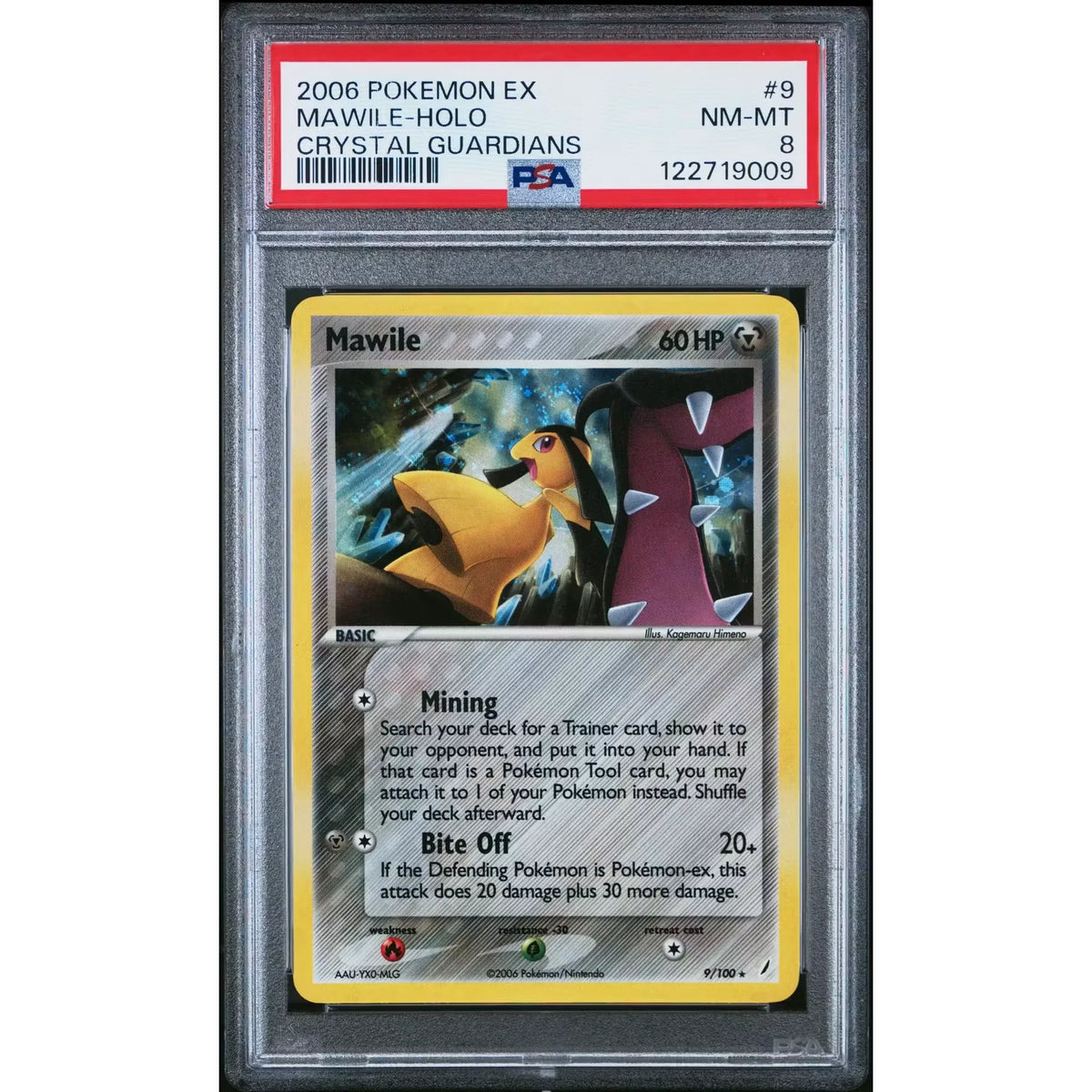 Pokemon EX Crystal Guardians Mawile Holo 9/100 | PSA 8 | P5179728
