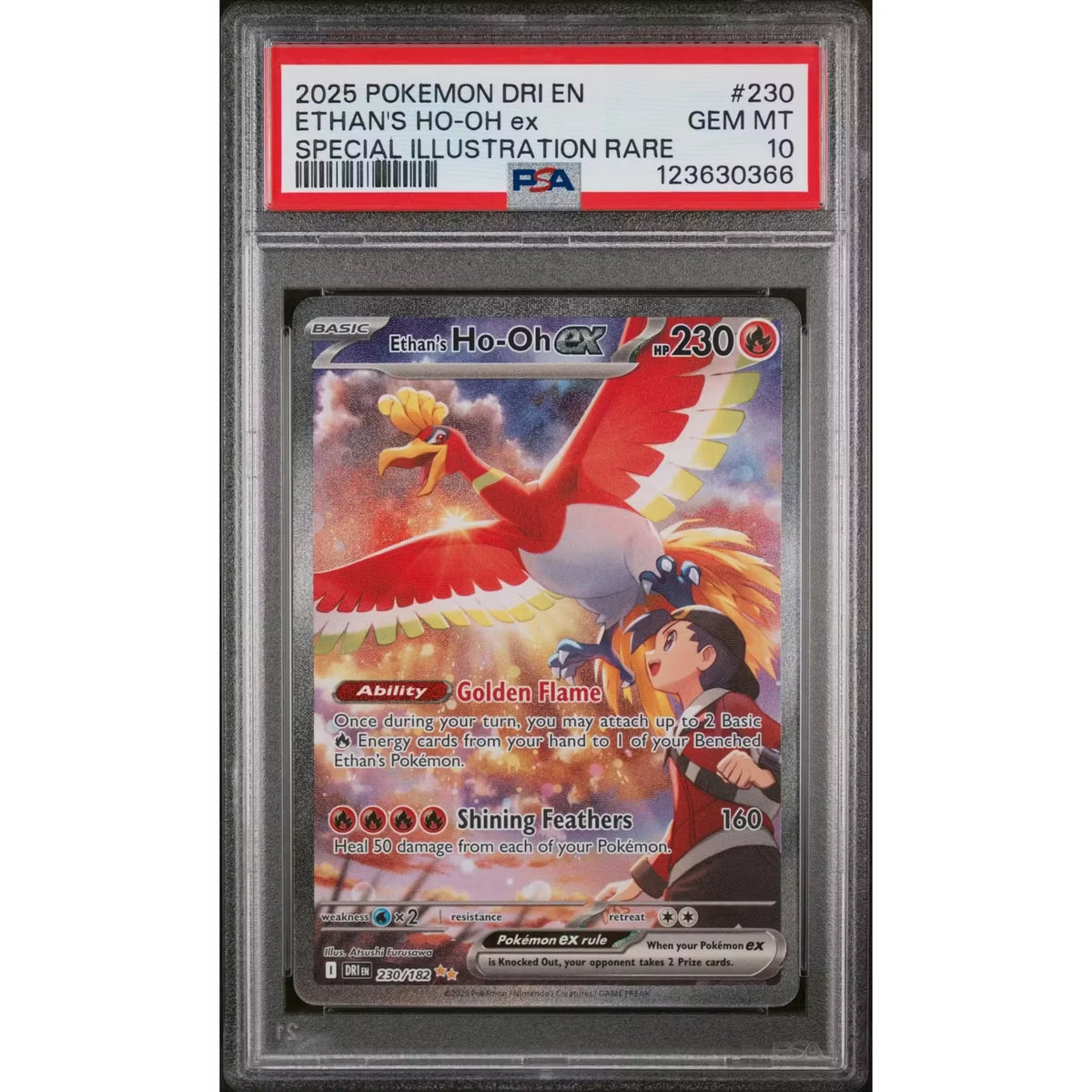 Pokemon Destined Rivals Ethan's Ho-Oh ex 230/182 | PSA 10 Gem Mint | P5179742