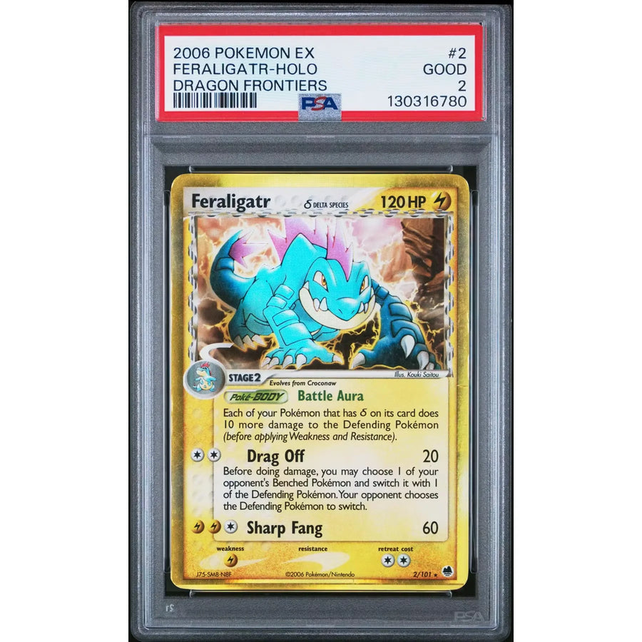 Pokemon EX Dragon Frontiers Holo Feraligatr Delta Species 2/101 | PSA 2 | P5179751