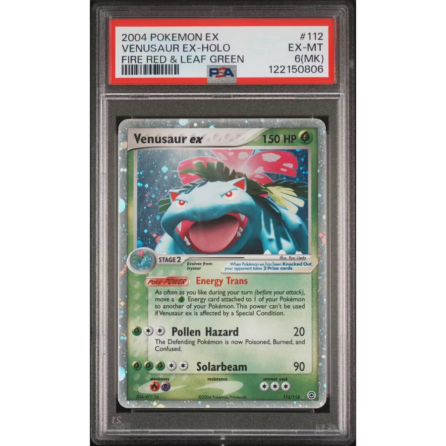 Venusaur ex 112/109 Signed Pokemon Card | Fire Red Leaf Green PSA 6 | P5179771