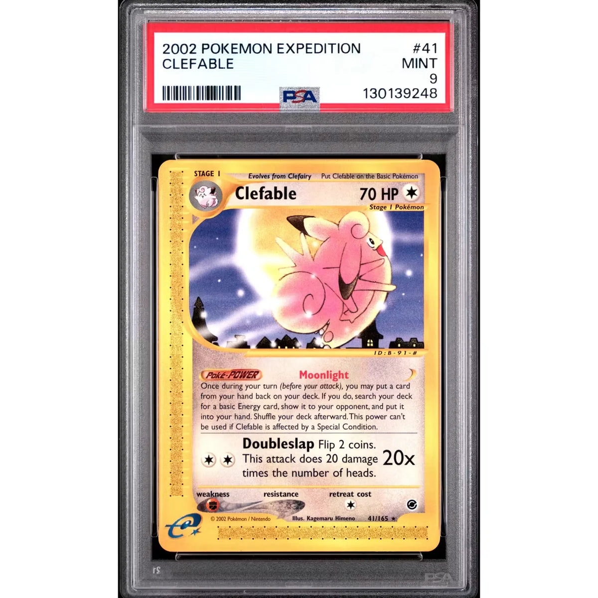 Pokemon Expedition Clefable 41/165 | PSA 9 Graded | P5179799