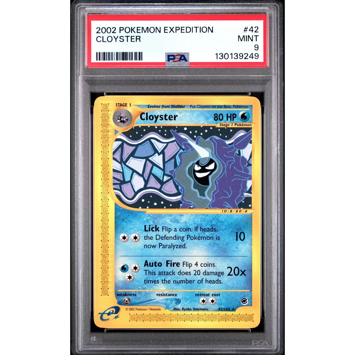 Pokemon Expedition Cloyster 42/165 | PSA 9 Mint | P5179801
