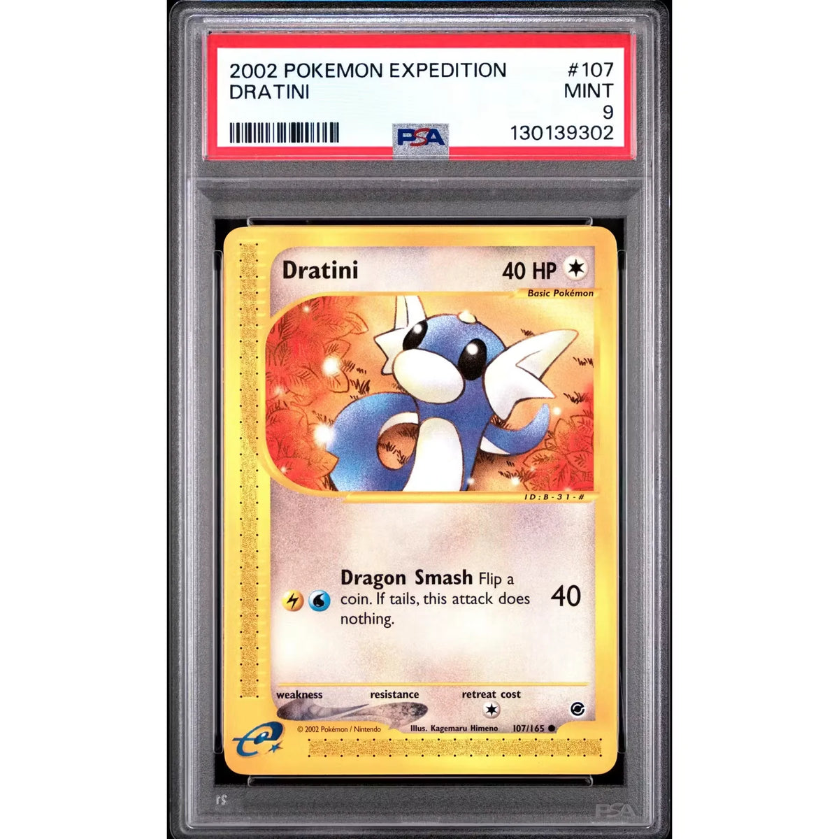 Pokemon Expedition Dratini 107/165 | PSA 9 Graded | P5179811