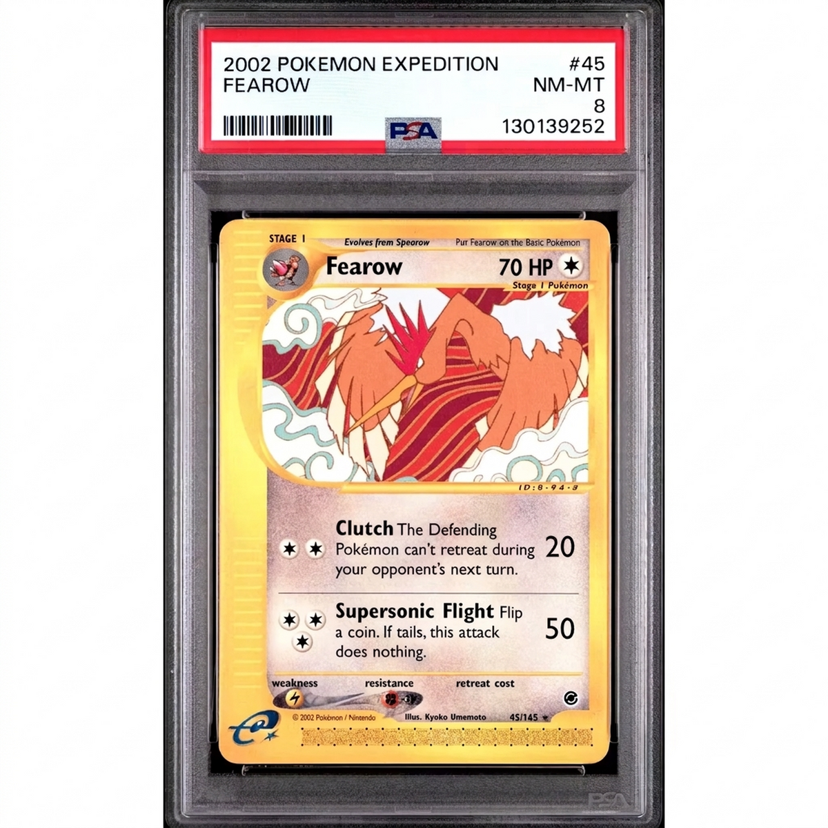 Pokemon Expedition Fearow 45/165 Single | PSA 8 | P5179816