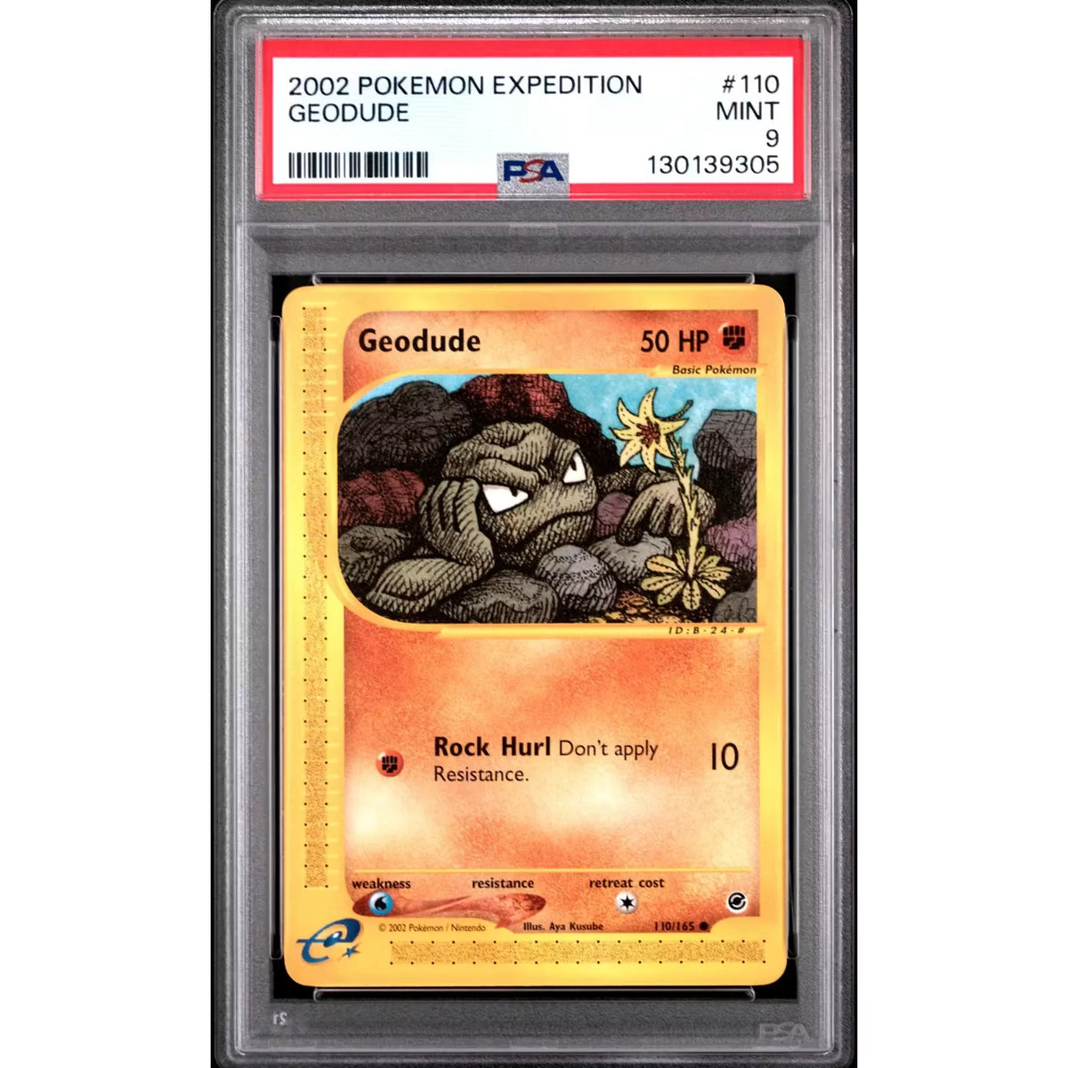 Pokemon Expedition Geodude 110/165 | PSA 9 Graded | P5179822