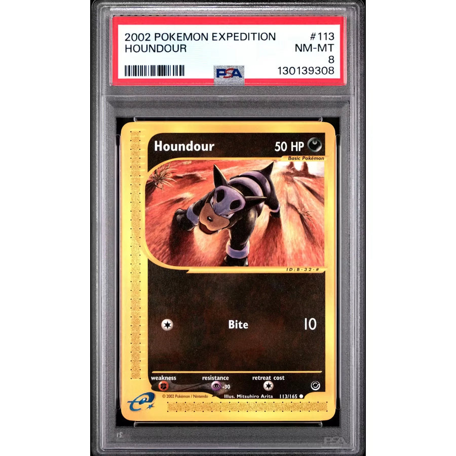 Pokemon Expedition Houndour 113/165 | PSA 8 NM-Mint | P5179831