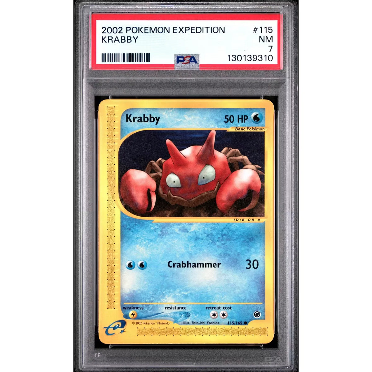 Pokemon Expedition Krabby 115/165 | PSA 7 | P5179838