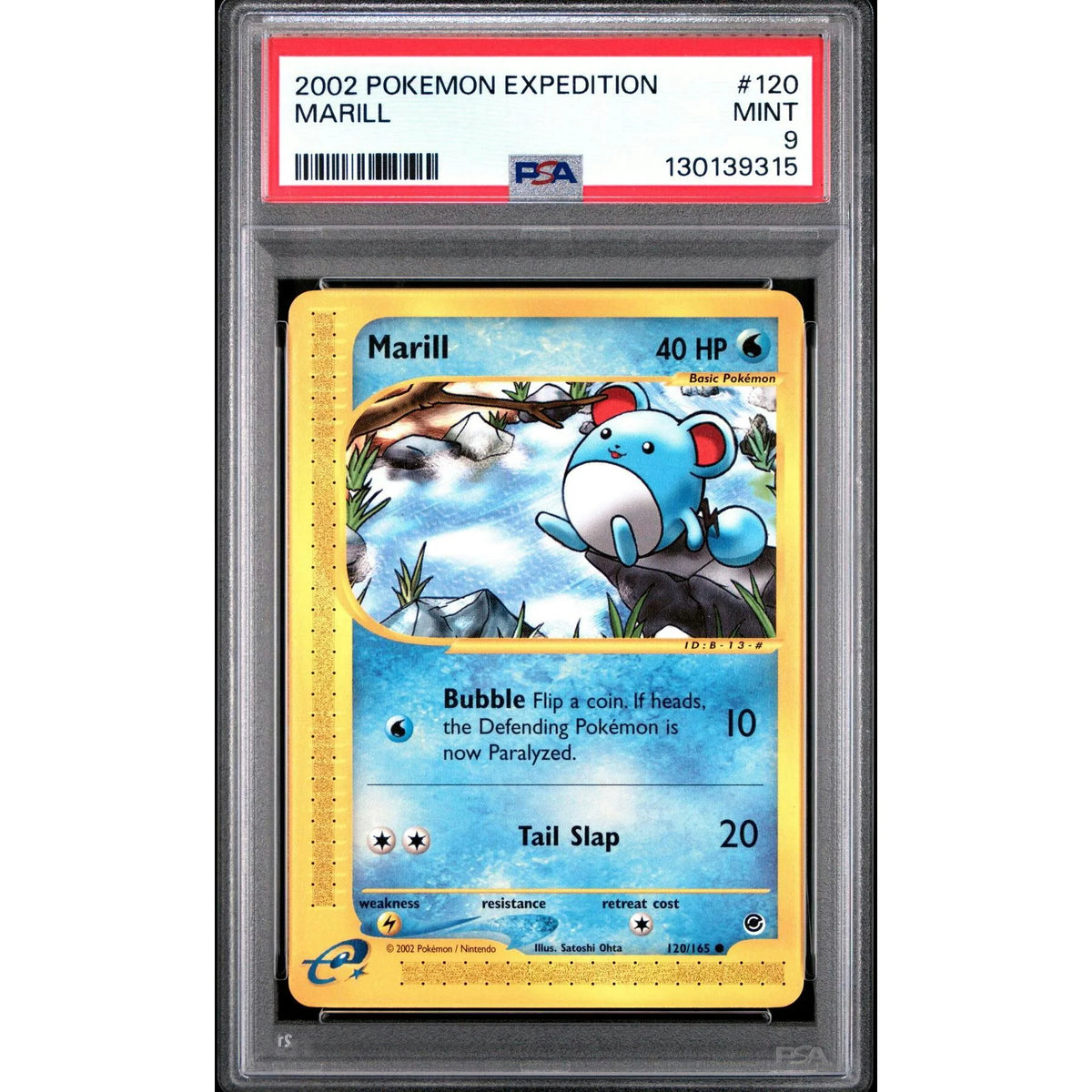 Pokemon Expedition Marill 120/165 | PSA 9 Graded | P5179845