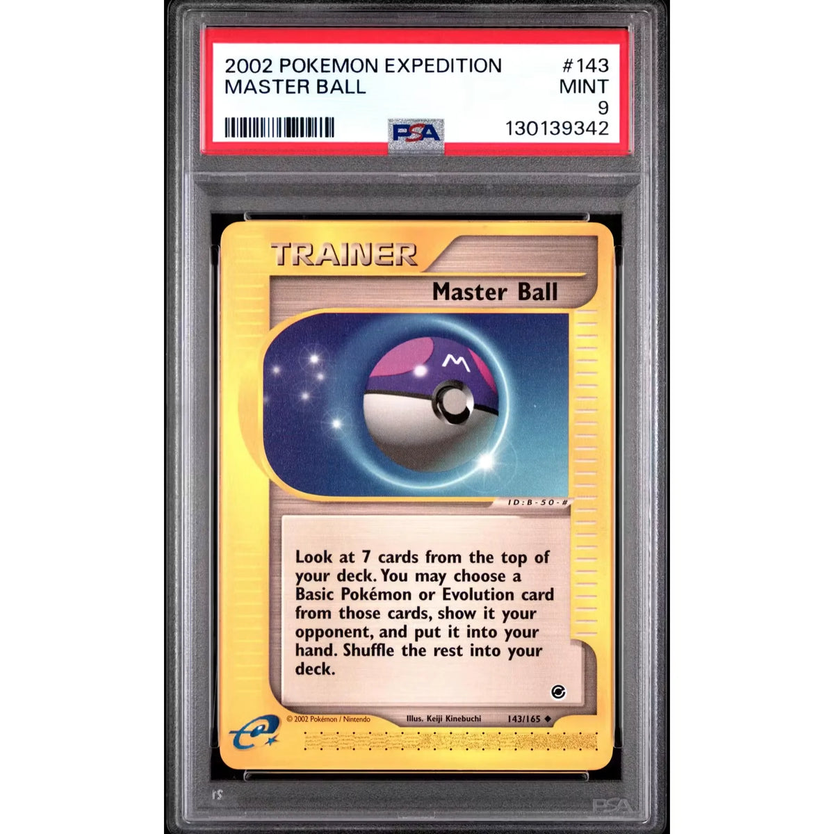 Pokemon Expedition Master Ball 143/165 | PSA 9 Graded | P5179846