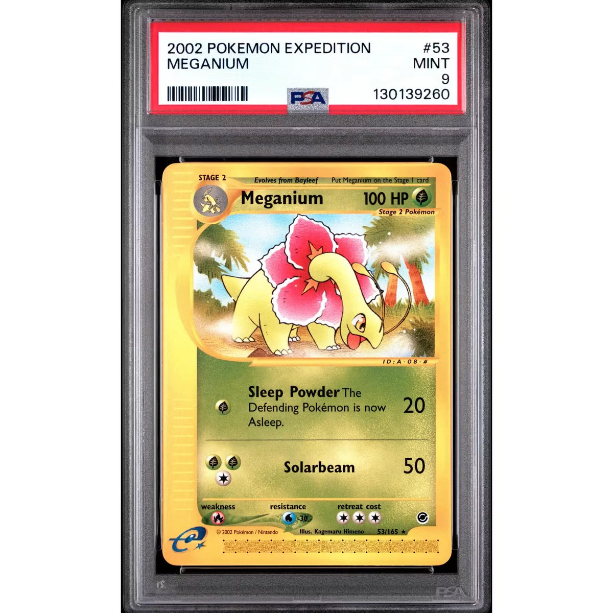 Pokemon Expedition Meganium 53/165 | PSA 9 Graded | P5179847