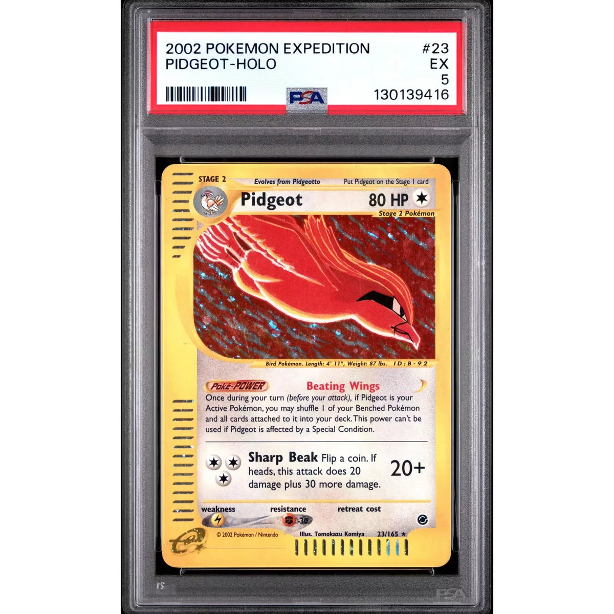 Pokemon Expedition Pidgeot 23/165 Holo | PSA 5 | P5179853