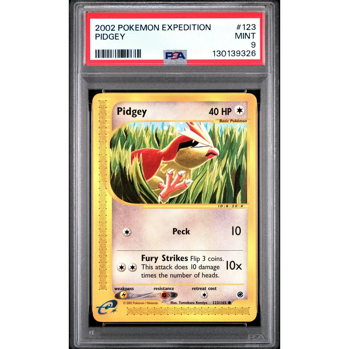 Pokemon Expedition Pidgey 123/165 | PSA 9 Mint | P5179855