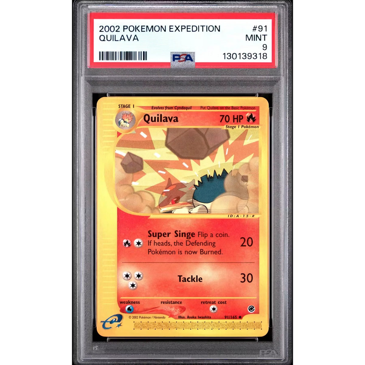 Pokemon Expedition Quilava 91/165 | PSA 9 Graded | P5179862