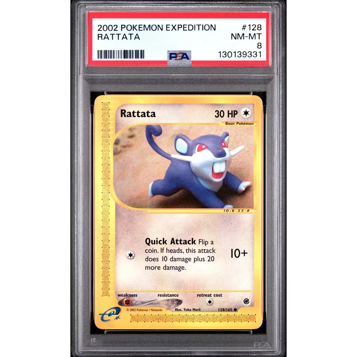 Pokemon Expedition Rattata 128/165 | PSA 8 NM-MT | P5179866