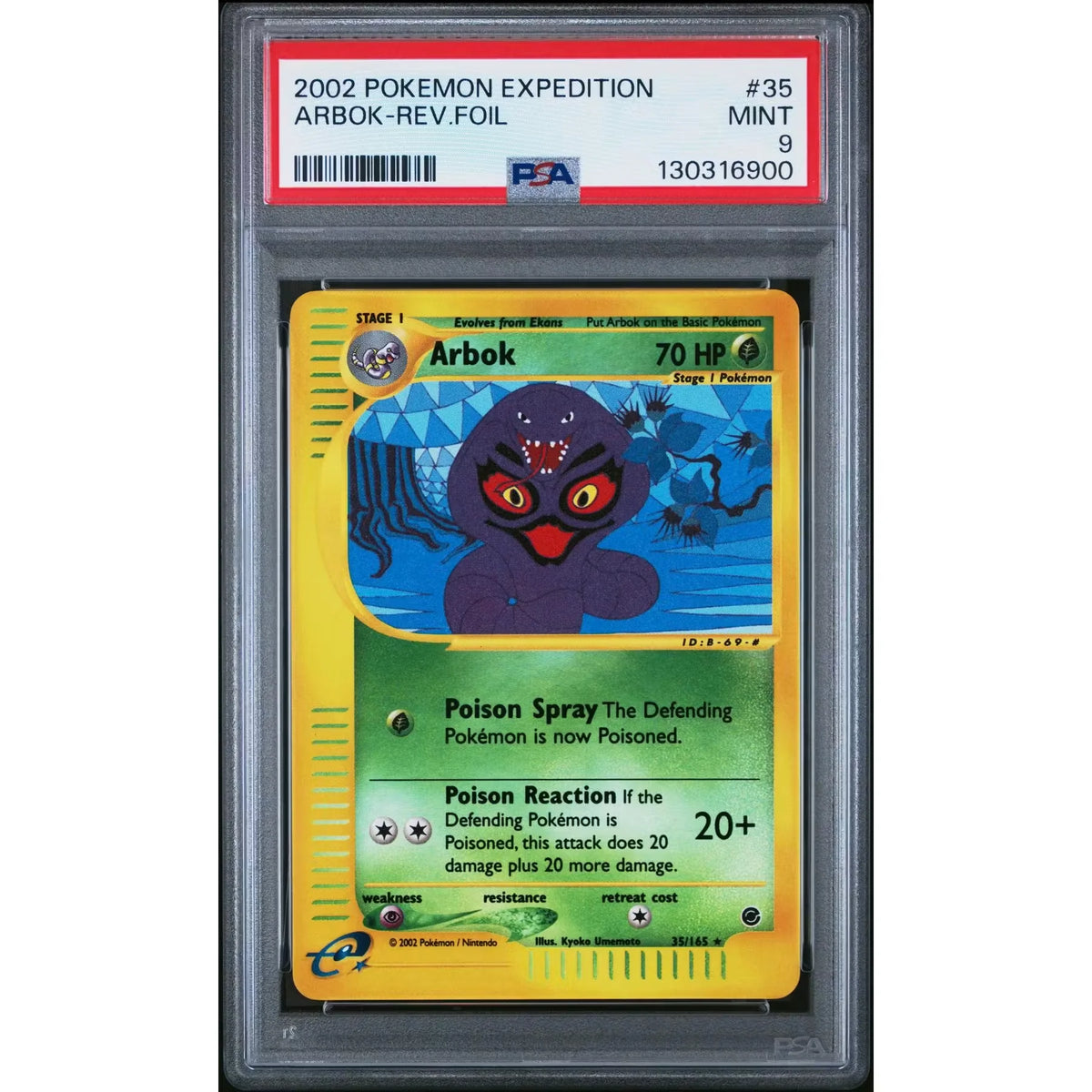 Pokemon Expedition Reverse Holo Arbok 35/165 | PSA 9 | P5179870