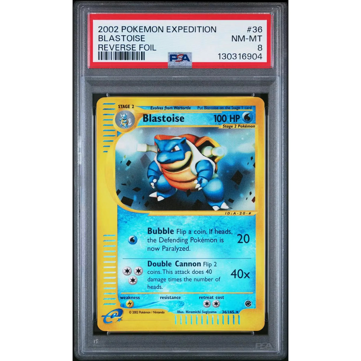 Pokemon Expedition Reverse Holo Blastoise 36/165 | PSA 8 | P5179871