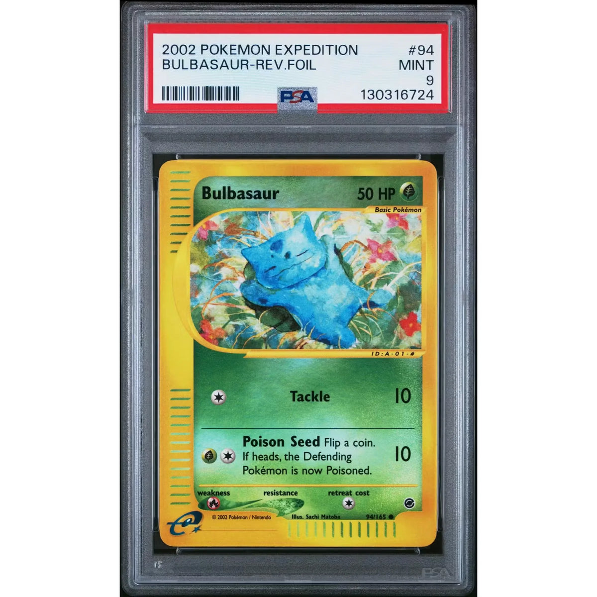 Pokemon Expedition Reverse Holo Bulbasaur 94/165 | PSA 9 | P5179872